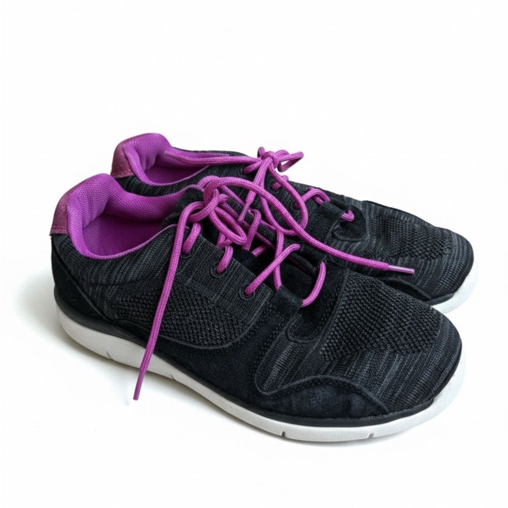 Propét WCA062M Women's Walking Shoes Black/Purple Size 8.5 Wide (D) Sport Athlet